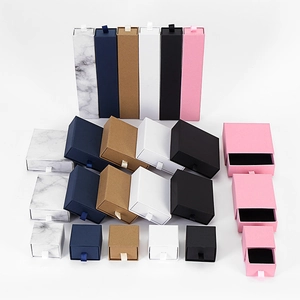 Jewelry Drawer Boxes Cardboard Gift Packaging For Necklace Ring Earring Bracelet Display Storage Minimalist Multi Color