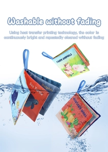 Livres en tissu lavables pour bébé avec impression thermique résistante à l'eau pure