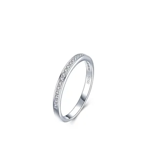 Elegant 925 sterling silver crown ring featuring a row of shimmering zircon stones