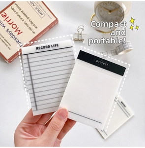 Translucent PET sticky notes with Record Life and Project grids for note taking