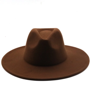 Detailed view of the fine texture on this dark brown wool felt wide brim fedora hat
