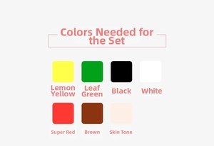 Detailed color selection guide for 3D Christmas cookie cutters showing 7 available pigments