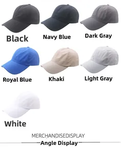 Casquettes de baseball en mesh à séchage rapide en sept couleurs dont noir et marine