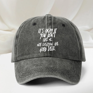 Baseball Cap Washed Verstellbar Retro Slogan It's Okay If You Don't Like Me Lässig Sport Sonnenhut Herren Damen