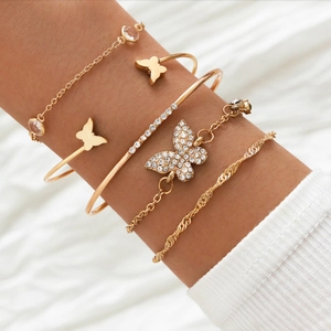 Bracciali E Braccialetti Bohémien Farfalla Stella Strass Cristallo Lega Gioielli Di Moda Eleganti Per Donne