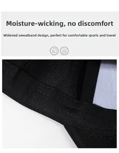 Macro detail of the wide moisture-wicking sweatband inside a black baseball cap