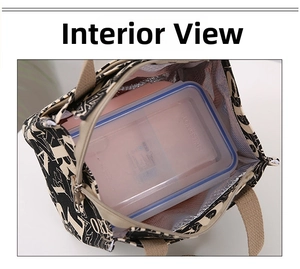 Vue détaillée du sac repas avec isolation en aluminium épais et tissu oxford durable