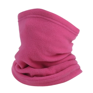 Winter thermal rose pink fleece neck warmer for skiing, cycling and outdoor wind protection
