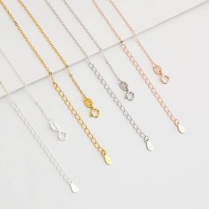 Catene a croce in argento sterling S925 in finiture argento, oro e oro rosa lucido