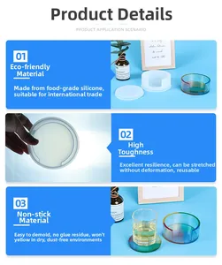 Detail of high-toughness food-grade silicone resin coaster molds for DIY crafting
