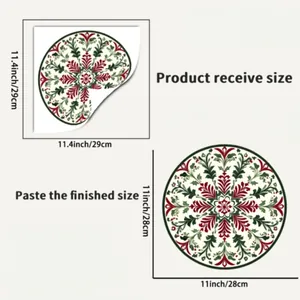 Detailed size chart showing 29x29 cm dimensions for Christmas snowflake window stickers