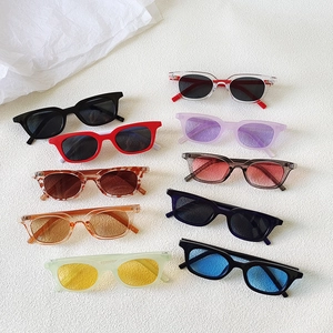 Collection of retro cat eye rectangle sunglasses in various vibrant frame colors