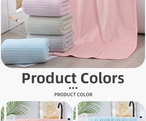 Detail showing the ribbed texture and high-absorbency coral fleece fabric of the towels