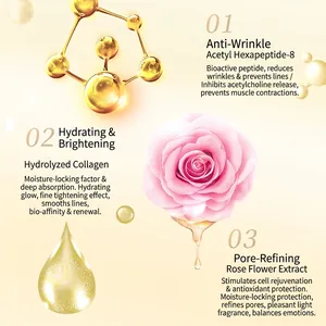 Lifting face mask with Acetyl Hexapeptide-8, Collagen and Rose Extract ingredients