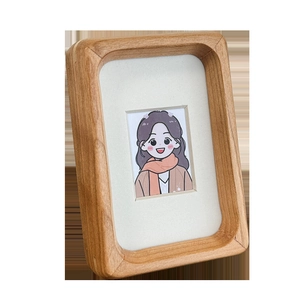 Solid walnut wood picture frame with magnetic back and natural grain in a 45-degree angle