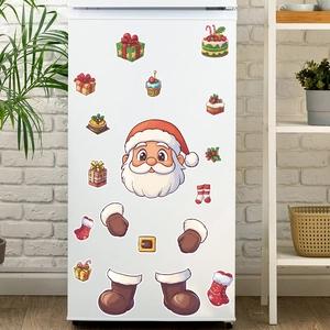 Kit DIY magnets de frigo Père Noël festif avec boîtes cadeaux et stickers décoratifs