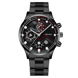 Reloj de Hombre Negocios Moda Movimiento de Cuarzo Correa de Acero Inoxidable Función de Calendario Caja de Aleación Esfera Redonda Analógico