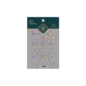 Japanese style matte nail art stickers set TS-777 with colorful tassel and dot patterns