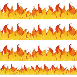 Bordures De Tableau D'Affichage Motif Flamme Autocollants De Décoration De Classe Pour Tableau Noir Blanc Retour À L'École Papier Autocollant