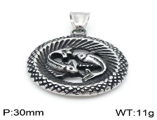 Vue détaillée du pendentif signe du zodiaque Poissons rétro de 30 mm de diamètre