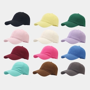 Plain Cotton Baseball Cap Adjustable Breathable Sun Protection Curved Brim Dad Hat For Men Women Minimalist Streetwear