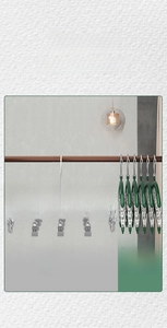 Detail of 20 and 60 clips stainless steel drying racks in rectangular and round shapes