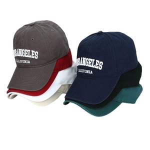 Vintage Cotton Baseball Cap With Los Angeles California Embroidery Adjustable Curved Brim Casual Sun Hat Men Women