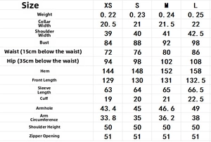Detailed size chart for the tiger print maxi dress showing XS to L measurements and guide