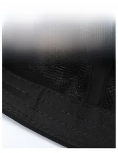 Detailed macro view of the wide moisture-wicking sweatband inside the black beanie