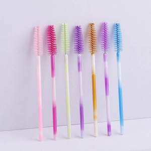 Disposable Eyelash Brushes Mascara Wands Eyebrow Brush Nylon Bristles Spiral Head Gradient Plastic Handle Eye Makeup Tools