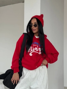 Felpa Con Cappuccio Donna Misto Cotone Oversize Stampa Lettere Retro Streetwear Casuale Pullover
