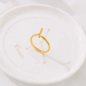 Geometric Open Ring Stainless Steel Minimalist Simple Band Fashion Jewelry Accessory For Men Women