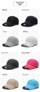 Detail view of quick-dry mesh baseball caps showing 8 colors and breathable micro-holes