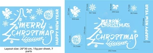 Detaillierte Größenangaben für Weihnachts-Fensteraufkleber mit 20x30cm Layout-Abmessungen