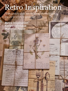Macro detail of vintage inspiration series scrapbooking paper with botanical patterns