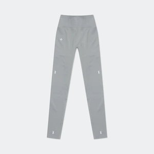 High-elastic velvet compression yoga leggings in grey with white star pattern design