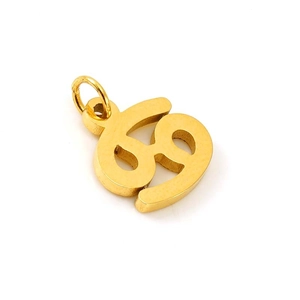 Golden hollow stainless steel Cancer zodiac sign pendant necklace for women and men