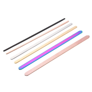 Polished stainless steel C-shaped open bracelets in multiple metallic colors for DIY jewelry