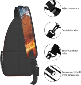 Détails des sangles réglables et boucles durables de ce sac bandoulière à motif de chat