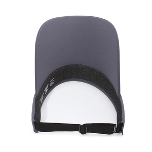 Unisex UPF 50+ ice silk sun hat in dark grey with adjustable strap and long curved brim