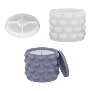 DIY heart pattern relief silicone mold for resin storage jars and plaster ornaments