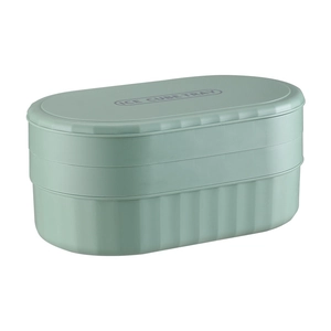 Three-layer green silicone ice cube tray with lid for large capacity home freezer storage