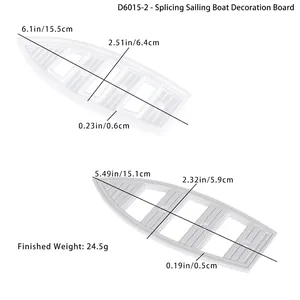 Dimensions détaillées des moules en silicone pour décorations de voilier en résine