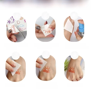 Step-by-step tutorial for applying eco-friendly cartoon temporary tattoos on skin