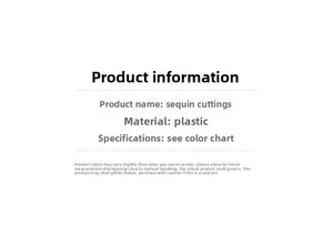 Detailed warning text regarding glitter shedding and material specs for Christmas pick