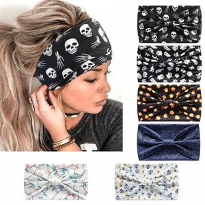 Detailed view of Halloween headband patterns including skull, ghost, and pumpkin designs