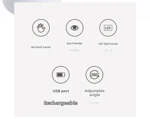 Detail der 360-Grad-Flexibilität und des USB-Anschlusses der LED-Nagellampe