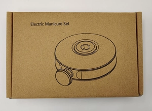 Eco-friendly corrugated paper box for an Electric Manicure Set with minimalist design