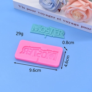 Silicone happy birthday monster letter mold for DIY fondant cake baking and chocolate