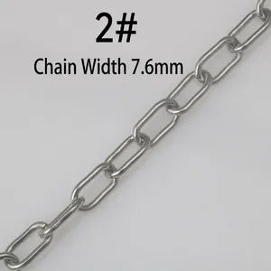 7.6mm width stainless steel oval geometric link chain for DIY jewelry making